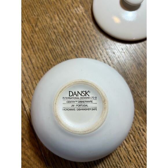 Dansk Century White Sugar Bowl with Lid Replacement Trinket Dish MCM - Picture 5 of 5